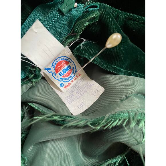 80s vintage velvet low back dress - Picture 7 of 8